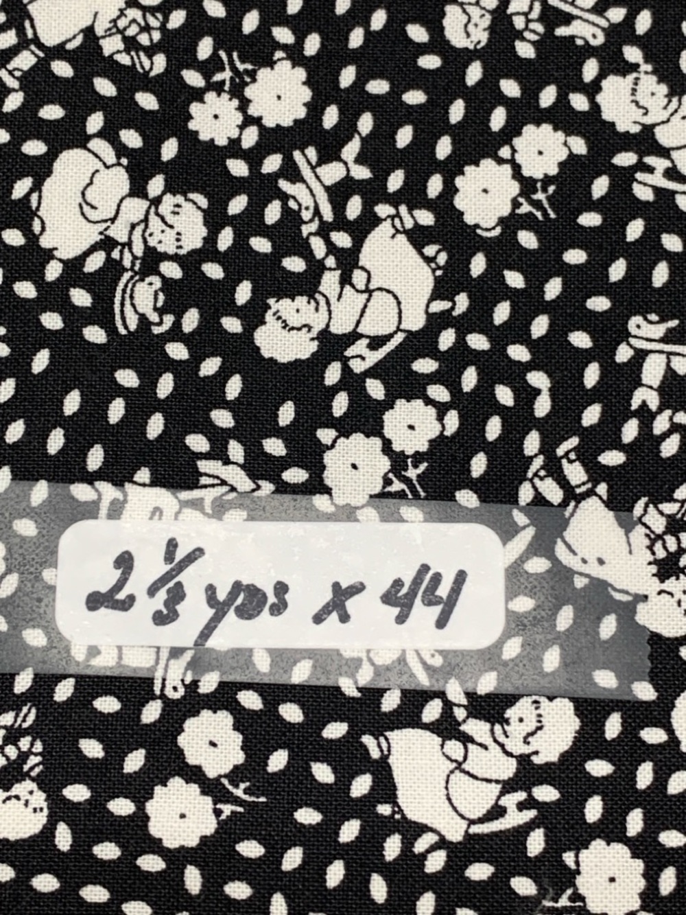 RJR Fabrics 1930s Repro Children’s Print Black & White Cotton Quilt Fabric - Picture 3 of 7